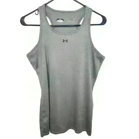 Under armour women's grey racerback tank size medium - Picture 1 of 6